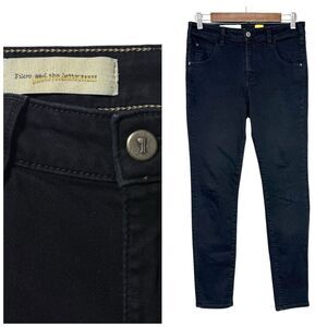 Anthropologie x Pilcro‎ And The Letterpress 28 Black High Rise Superscript Jeans